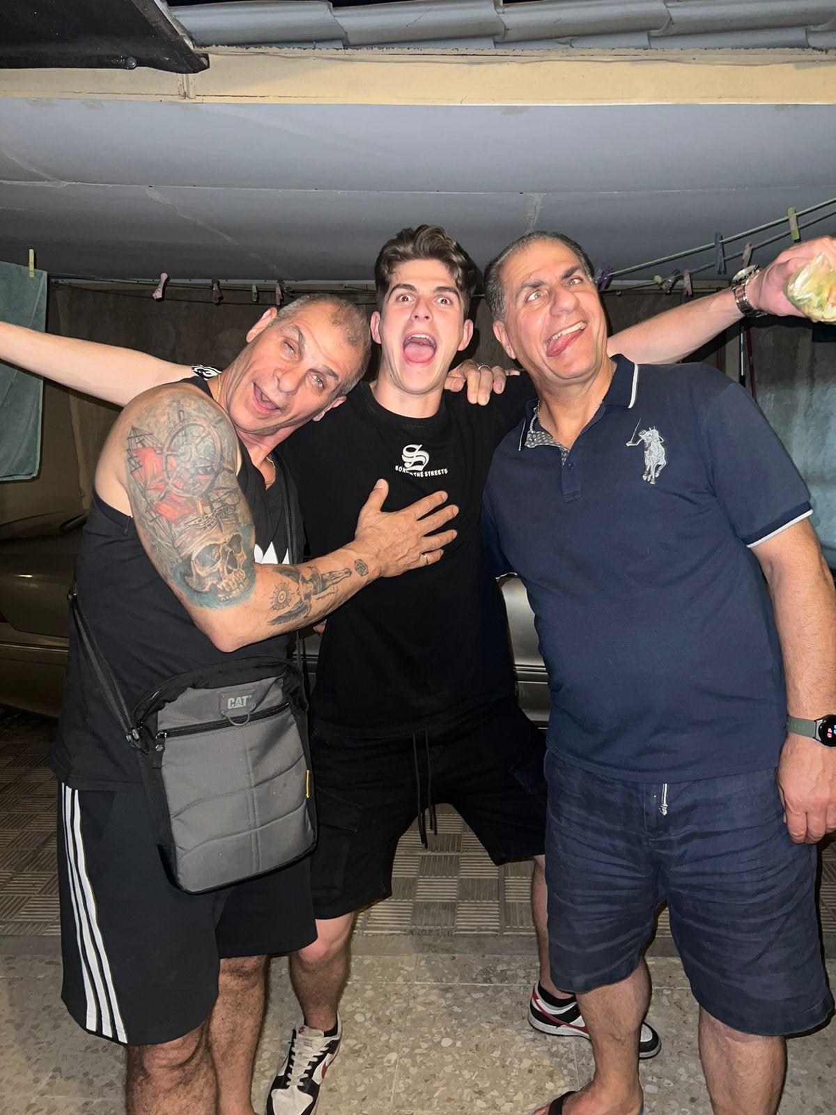 Chris with Savvas and Kyriakos